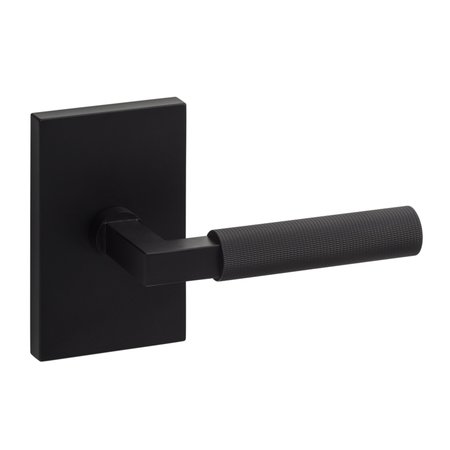 SURE-LOC HARDWARE Sure-Loc Hardware Levanto Passage Rosette, Flat Black, Knurled Grip in Flat Black LV101 FBL GRIP-KN FBL